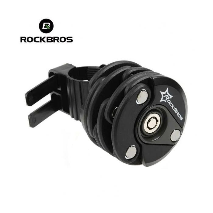 Zabezpieczenie rowerowe składane ROCKBROS (WL798BK) czarne, stal hartowana