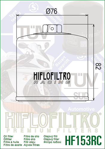 FILTR OLEJU HIFLO HF153RC DUCATI MONSTER ST/GT/MULTISTRADA