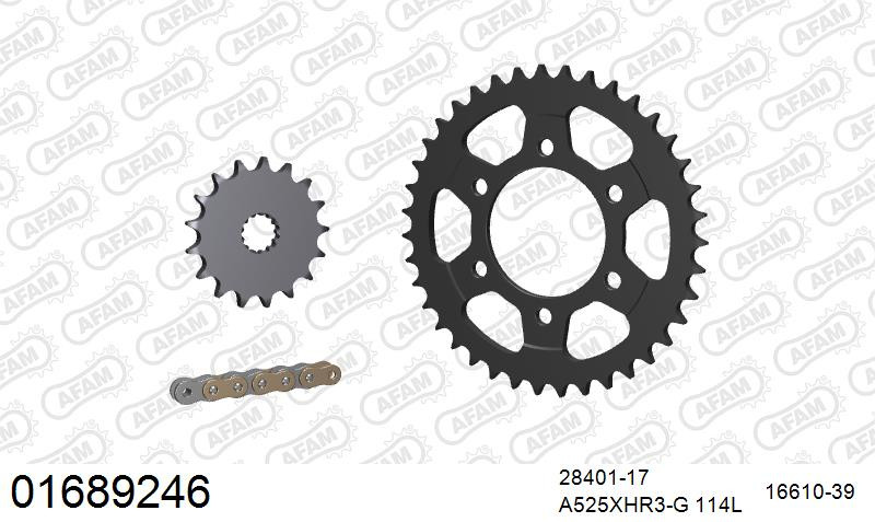 Zestaw napędowy AFAM do KAWASAKI Ninja ZX 10 R L, Ninja ZX 10 R ABS G,H,J,K, Ninja ZX 10 RR ABS H,J,K