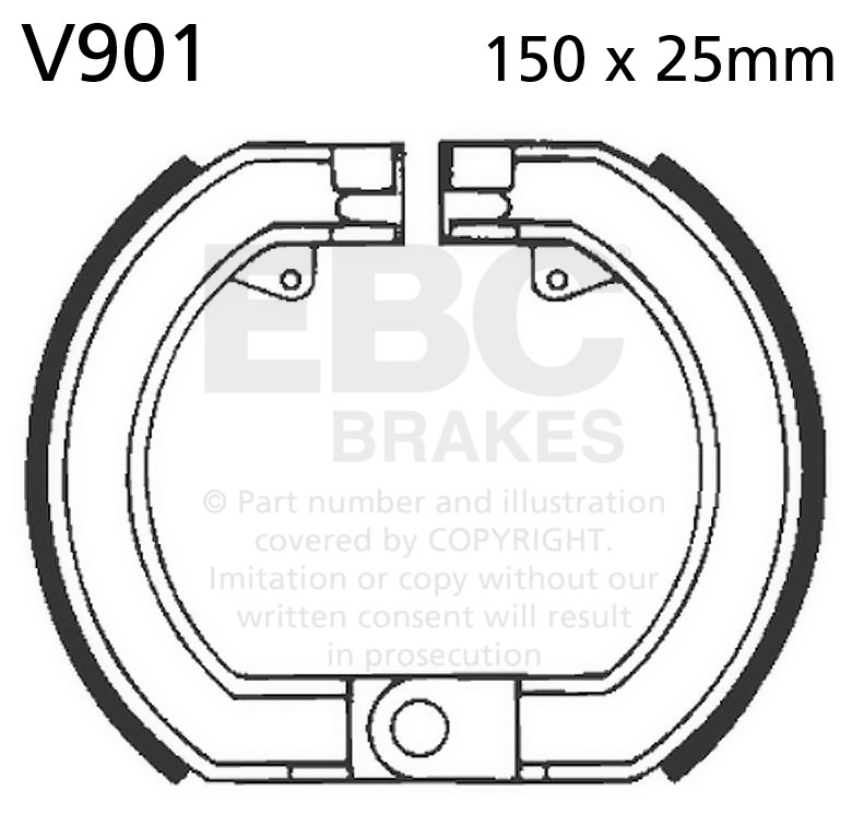 EBC Brakes Szczęki hamulcowe EBC V901 (1 kpl.)