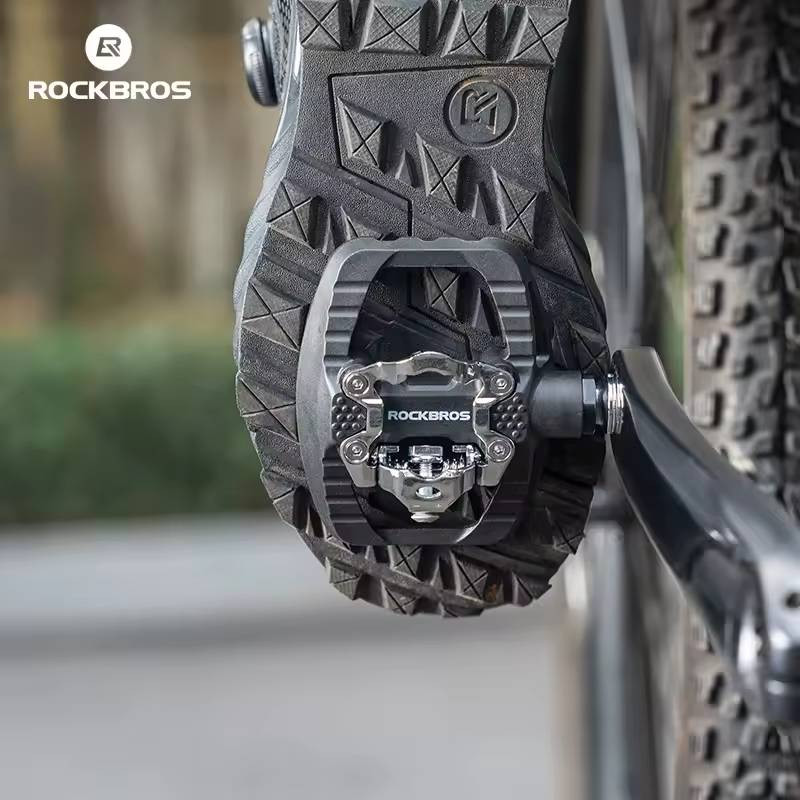 Pedały rowerowe MTB 2 w 1 zatrzaskowe Platformowe/SPD 370010001 czarne