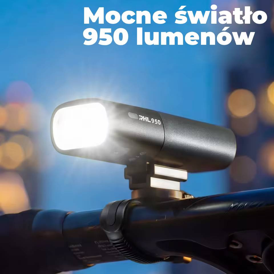 Lampka rowerowa przednia, na wymienną baterię, USB-C 950lm - RHL950 ROCKBROS
