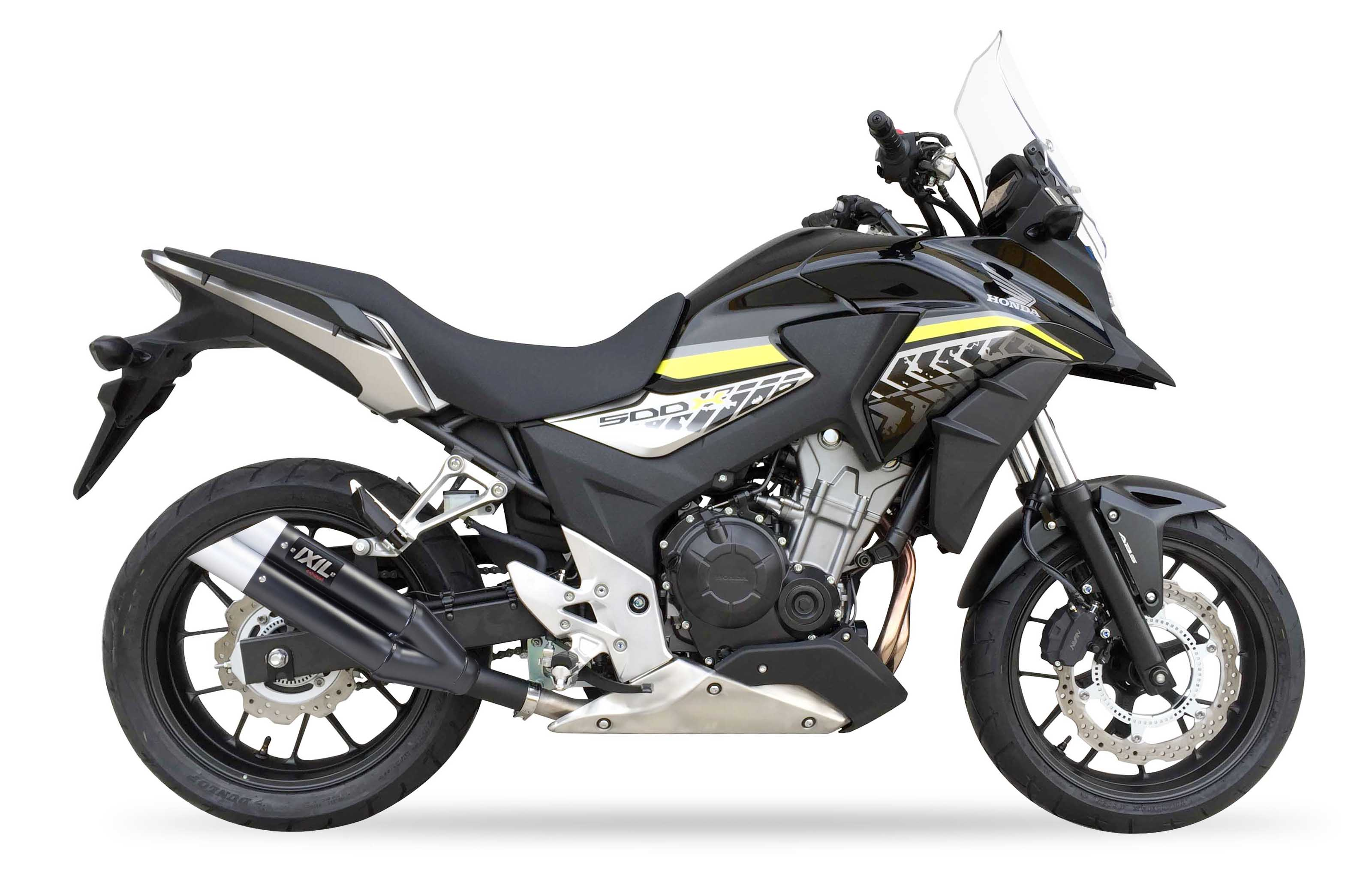 Tłumik IXIL HONDA CB 500 X 13-16 (PC46) typ L3XB (waga: 3000g, długość: 370 mm., materiał: Inox AISI304, kolor: Anodized aluminu