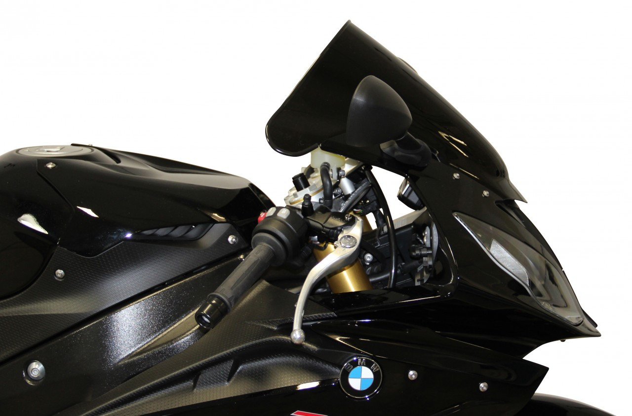 Szyba motocyklowa MRA BMW S1000 RR /HP4 RACE K10 2015-2018, forma R, przyciemniana