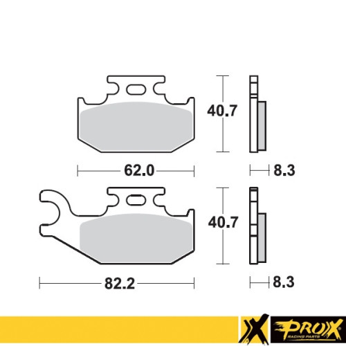 ProX Klocki Hamulcowe Przednie LT-A400 '08-11 + LT-A450 '07-10 (Right) (odpowiednik EBC FA414) - BOX 10 szt
