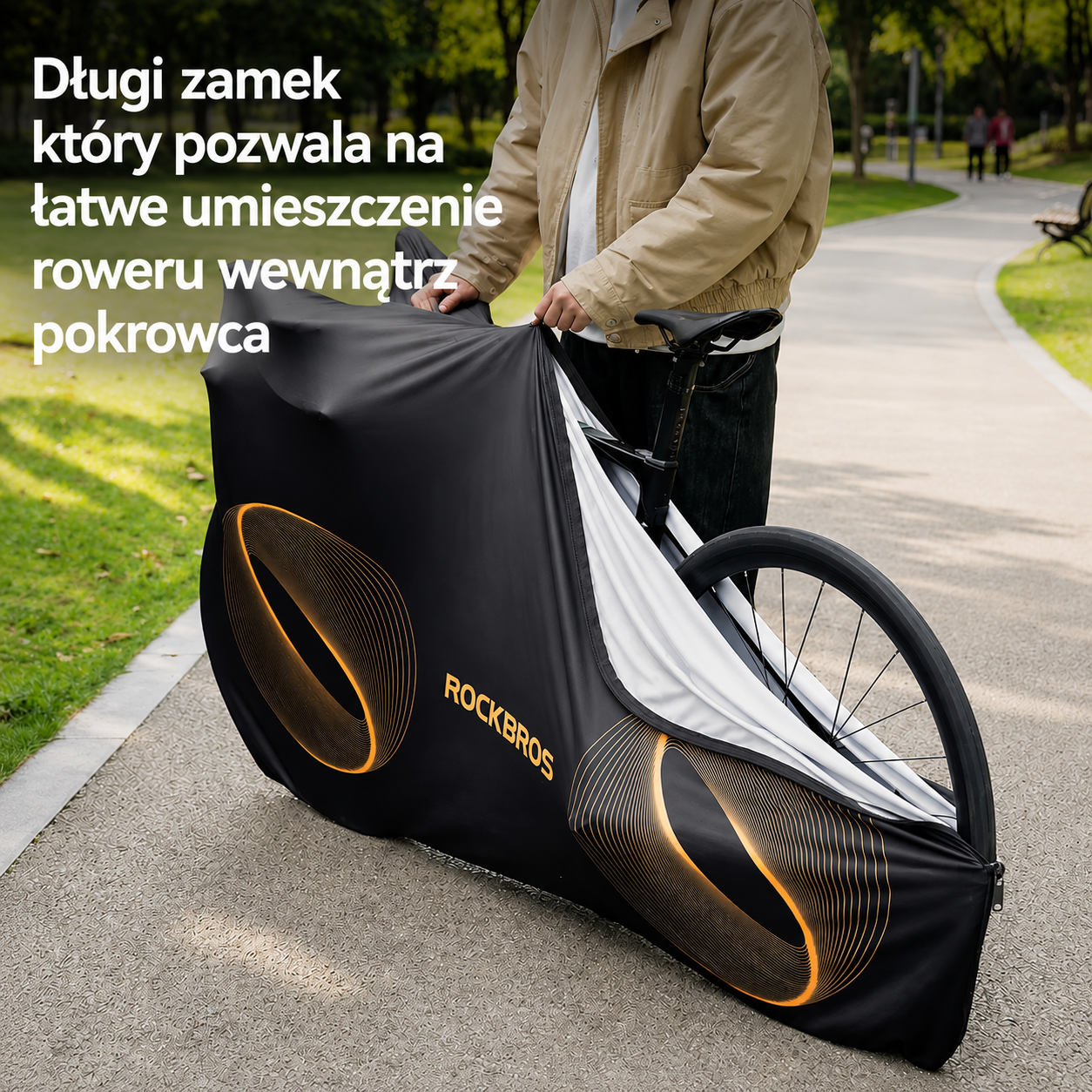 Pokrowiec ochronny na rower, elastyczny, na zamek błyskawiczny D97 (510022001) ROCKBROS