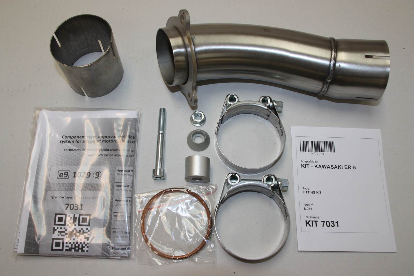 Tłumik IXIL KAWASAKI ER-5 (ER500A) typ SOVE (waga: 3000g, długość: 423 mm., materiał: Inox AISI304, kolor: Black painted) SLIP O
