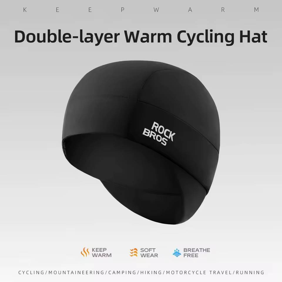 Czapka rowerowa do biegania sportowa pod kask ROCKBROS 18250006001 Termoaktywna