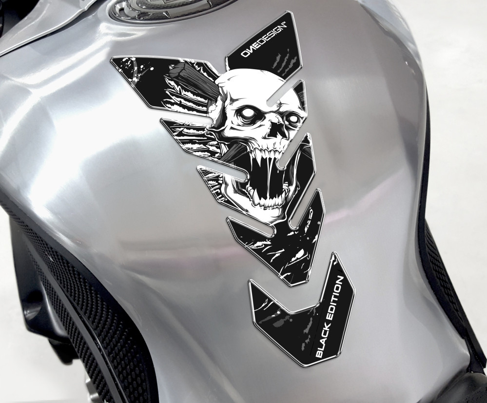 ONEDESIGN Tankpad czarny EDITION skull 6