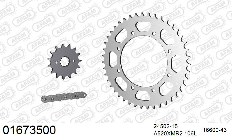 Zestaw napędowy AFAM do KAWASAKI KLR 650 A1,A2,A3, KLR 650 Tengai B1