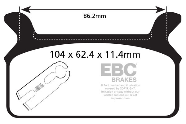 EBC Brakes Klocki hamulcowe EBC FA201 (kpl. na 1 tarcze)