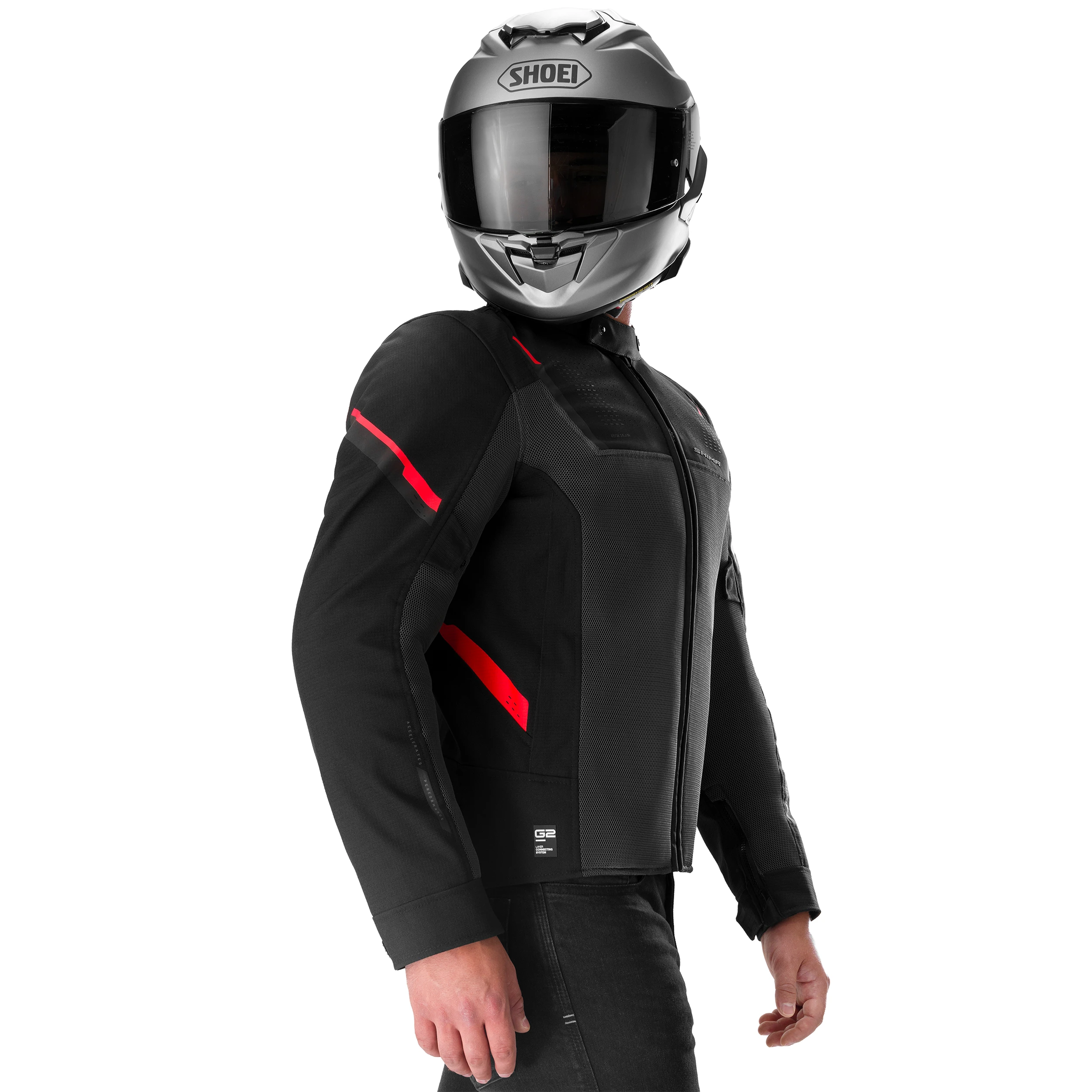 SHIMA RUSH 3.0 MEN AIR JKT G2 GRY/RD