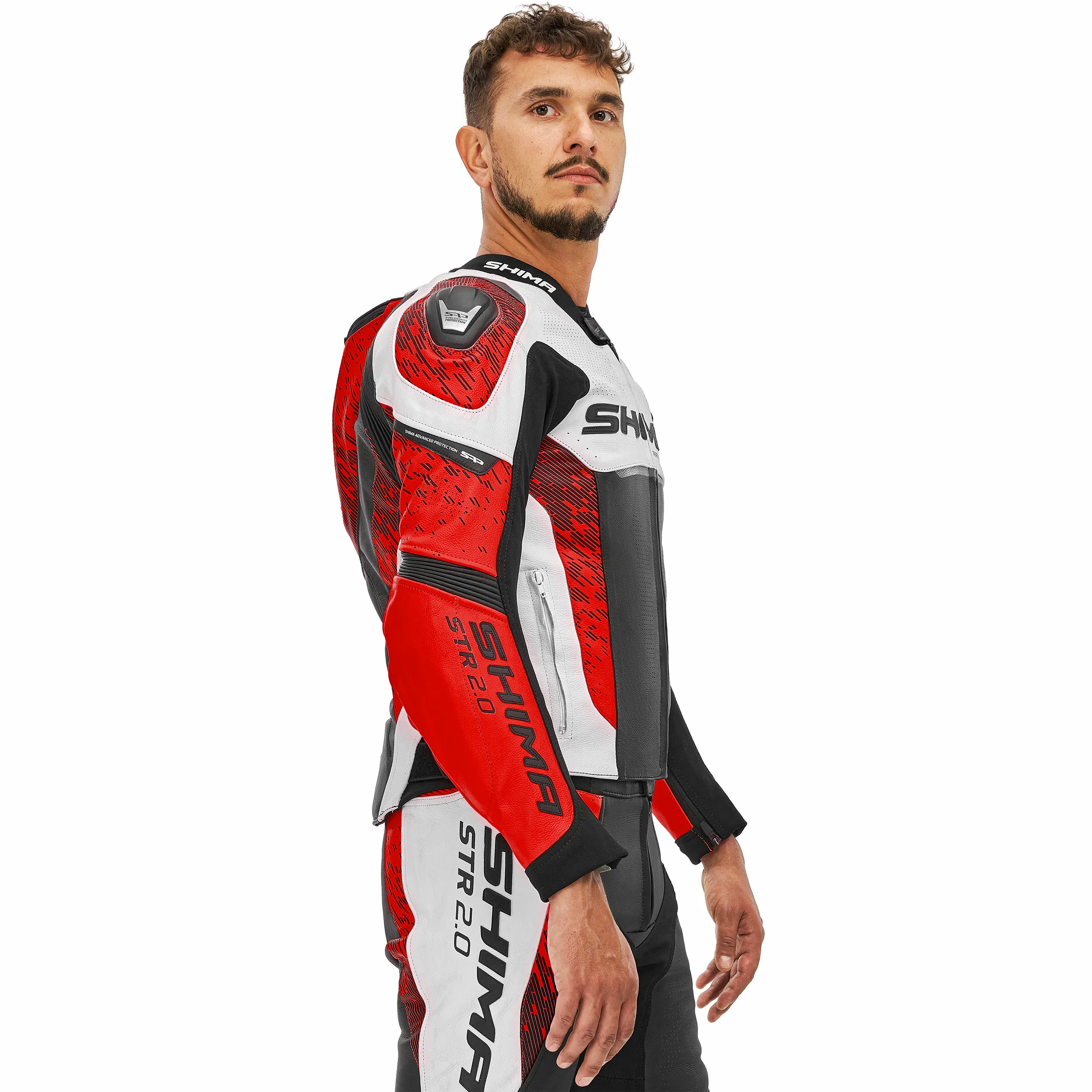 SHIMA STR 2.0 JKT RED FLUO