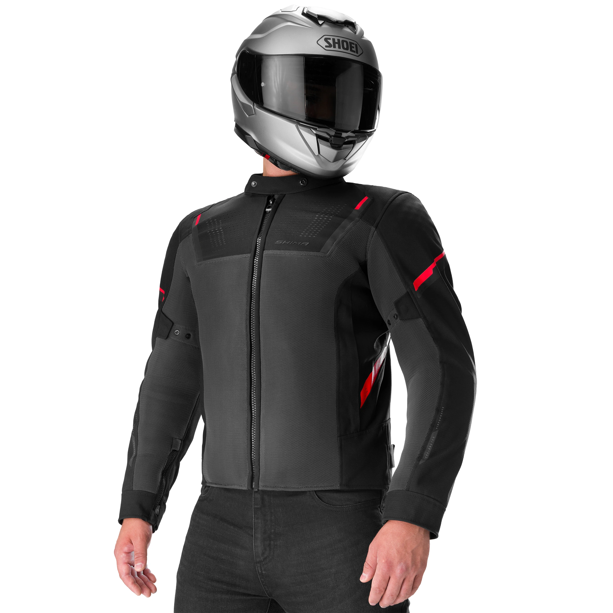 SHIMA RUSH 3.0 MEN AIR JKT G2 GRY/RD