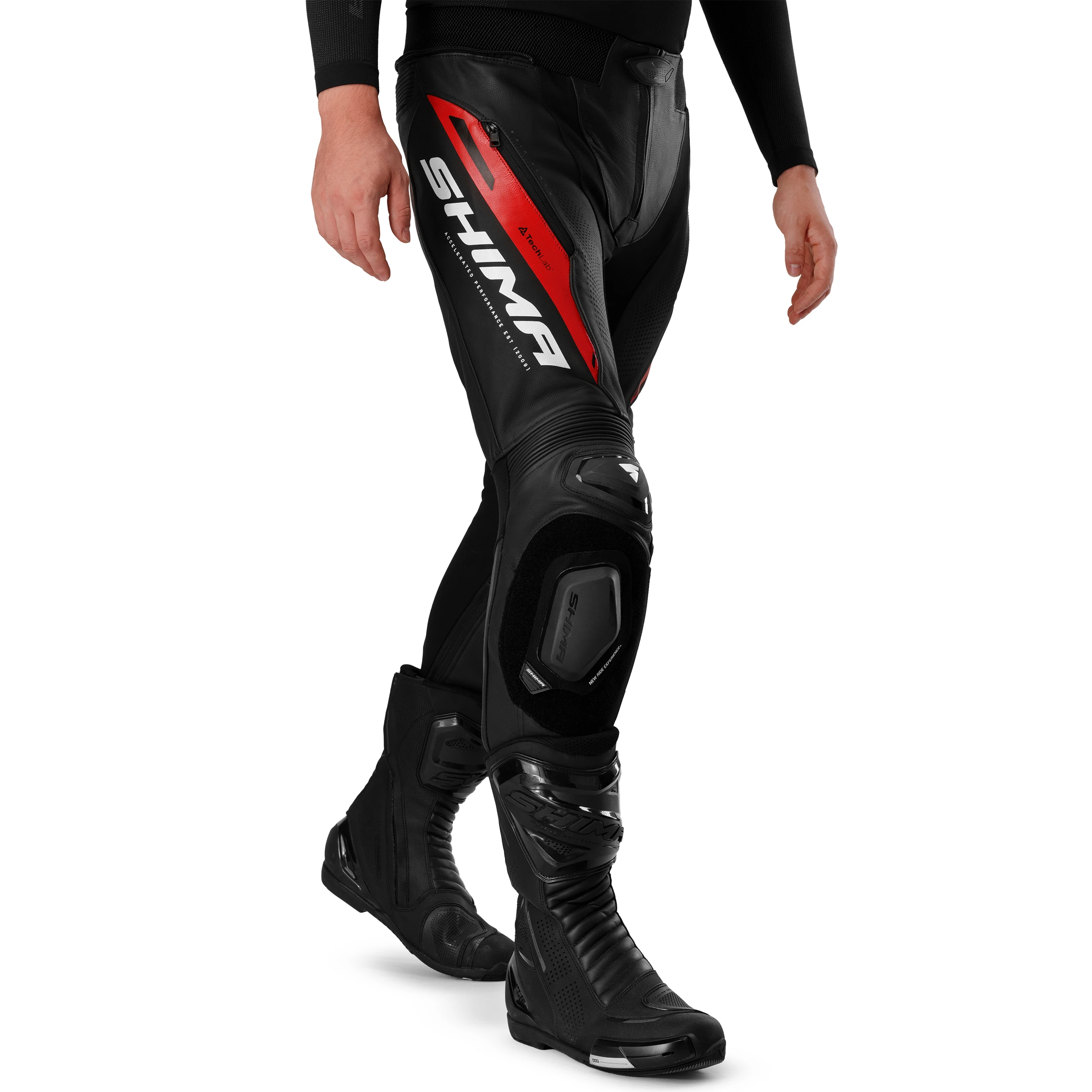 SHIMA MISSION ST MEN PNT BLK/RED