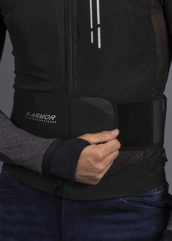BLUZA LS2 X-ARMOR MAN BLACK SILVER
