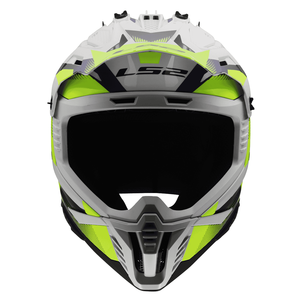 KASK LS2 MX708 FAST II FORT WHITE H-V YELLOW 3XL
