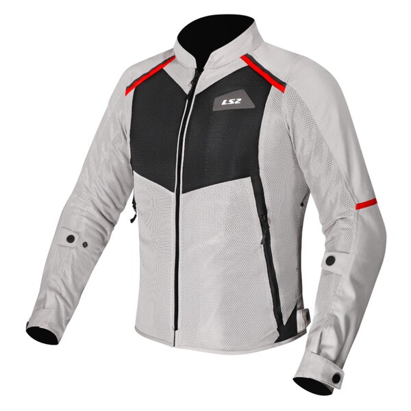 KURTKA LS2 BREEZE LADY GREY BLACK RED