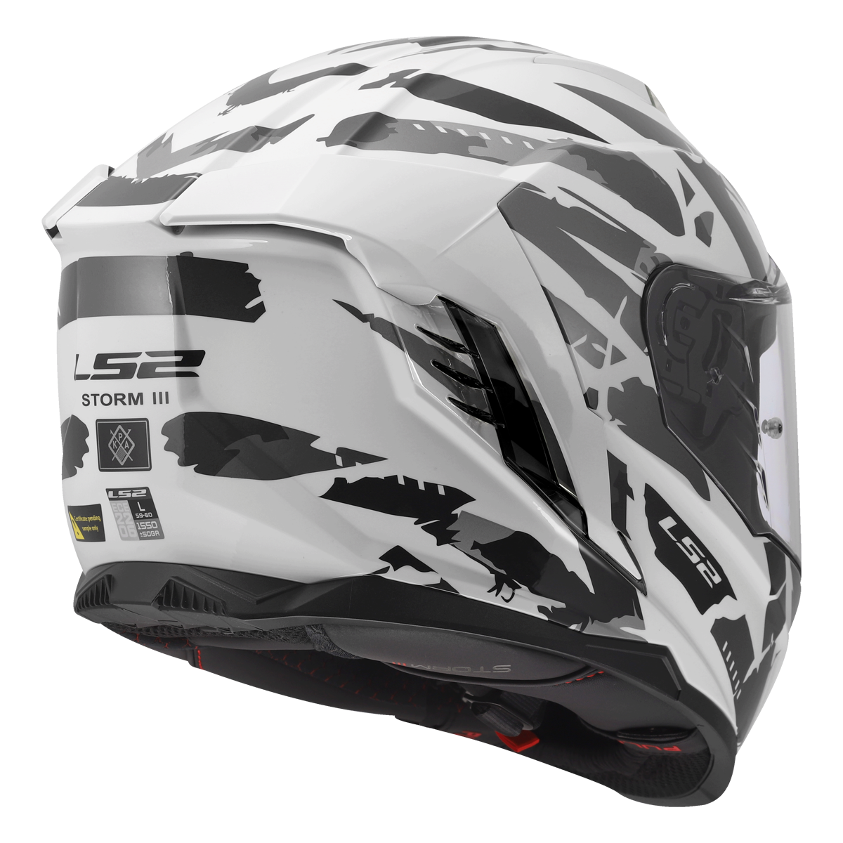 KASK LS2 FF818 STORM III KAOS WHITE GREY