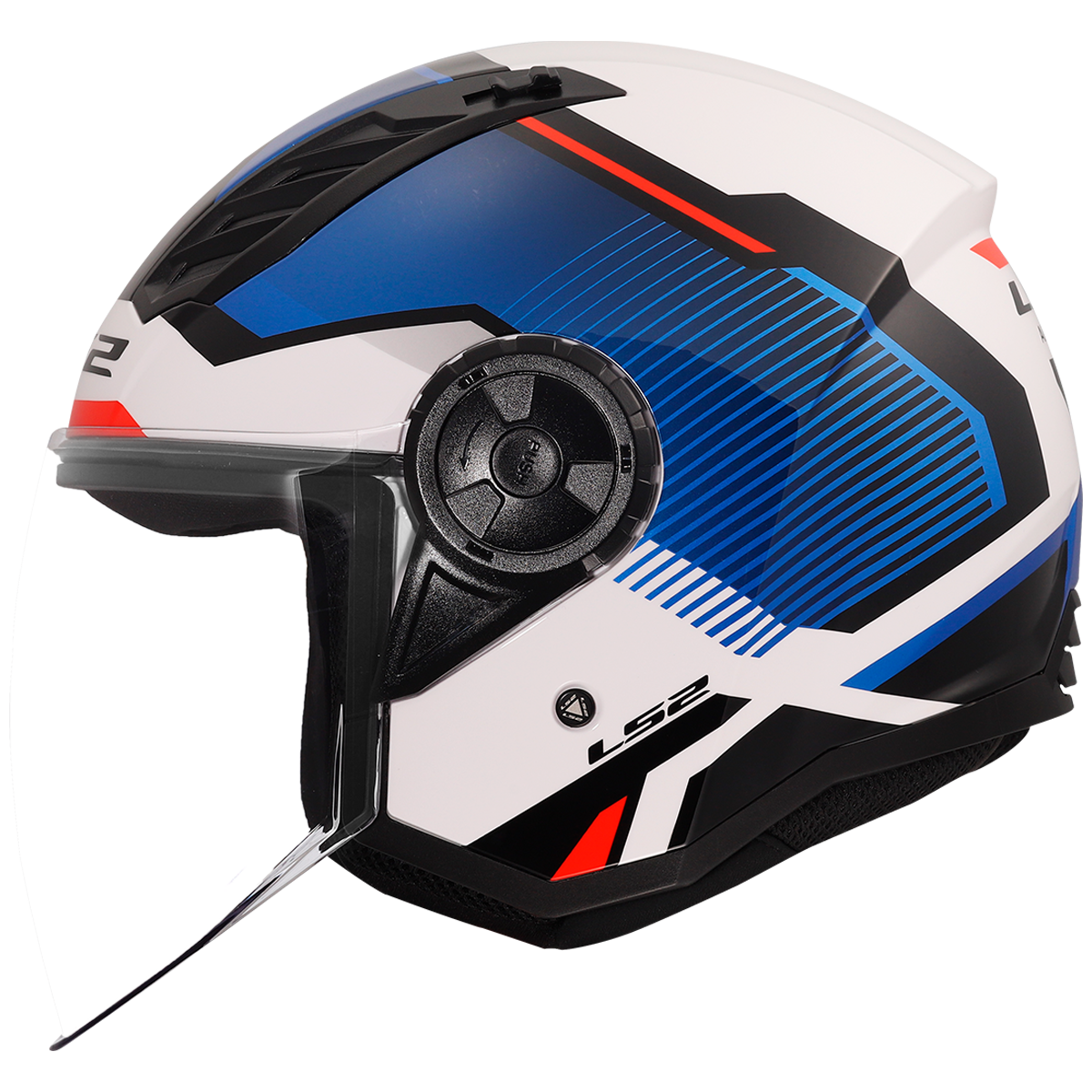 KASK LS2 OF616 AIRFLOW II SOLAR WHITE BLUE RED XS