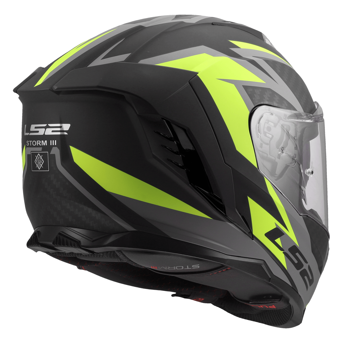 KASK LS2 FF818 STORM III DYNAMO BL.H-V YELLOW S