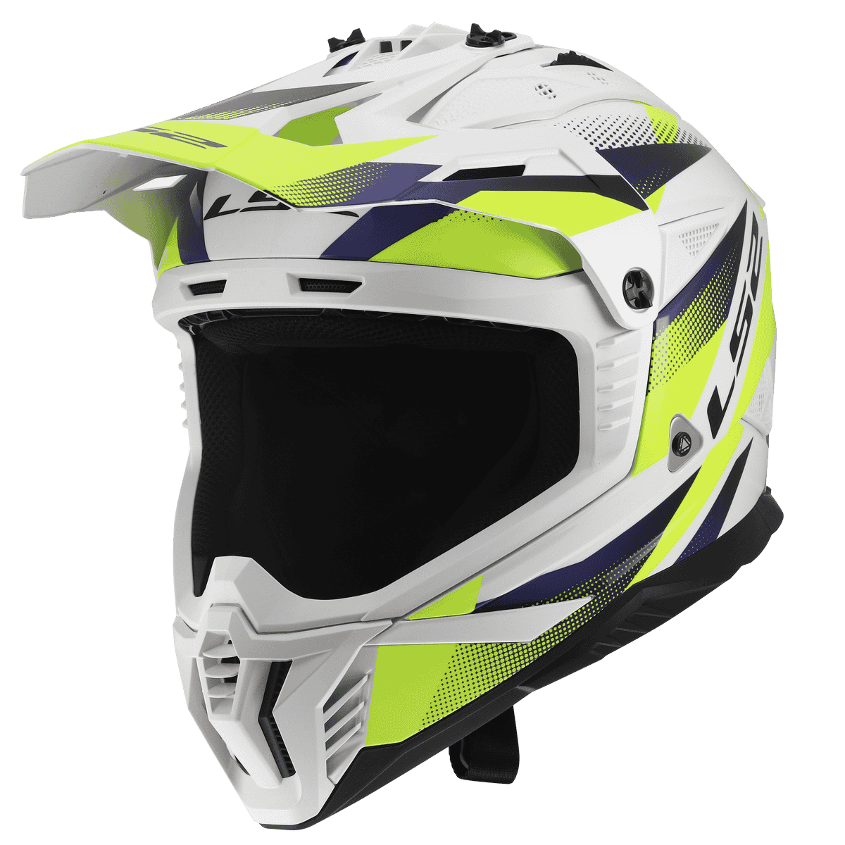 KASK LS2 MX708 FAST II FORT WHITE H-V YELLOW L