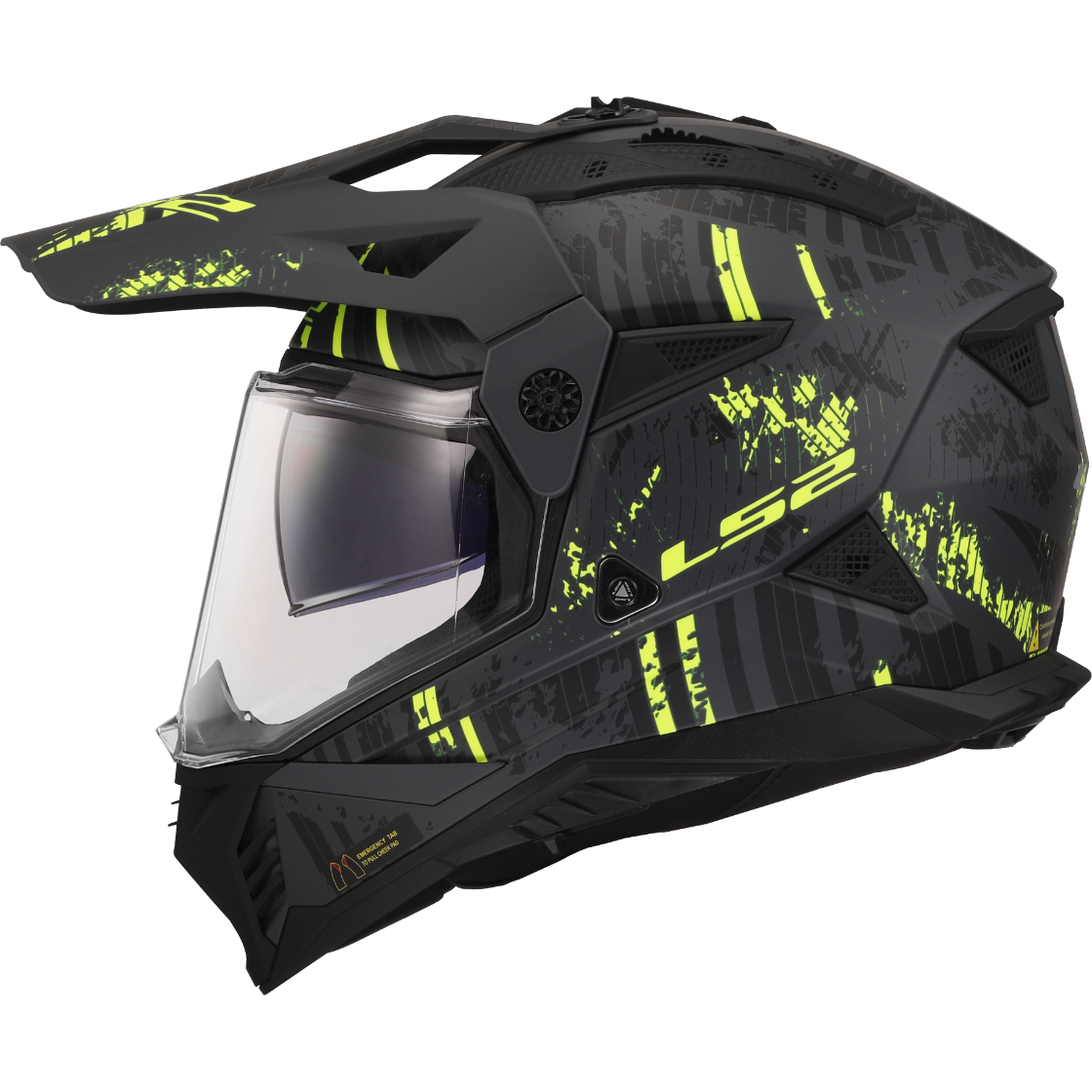 KASK LS2 MX702 PIONEER II CRAZY M. BL. H-V YEL