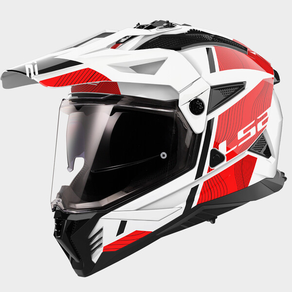 KASK LS2 MX702 PIONEER II HILL WHITE RED