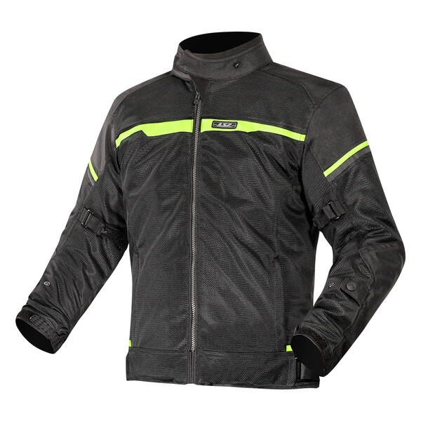 KURTKA LS2 RIVA MAN BLACK NEON YELLOW