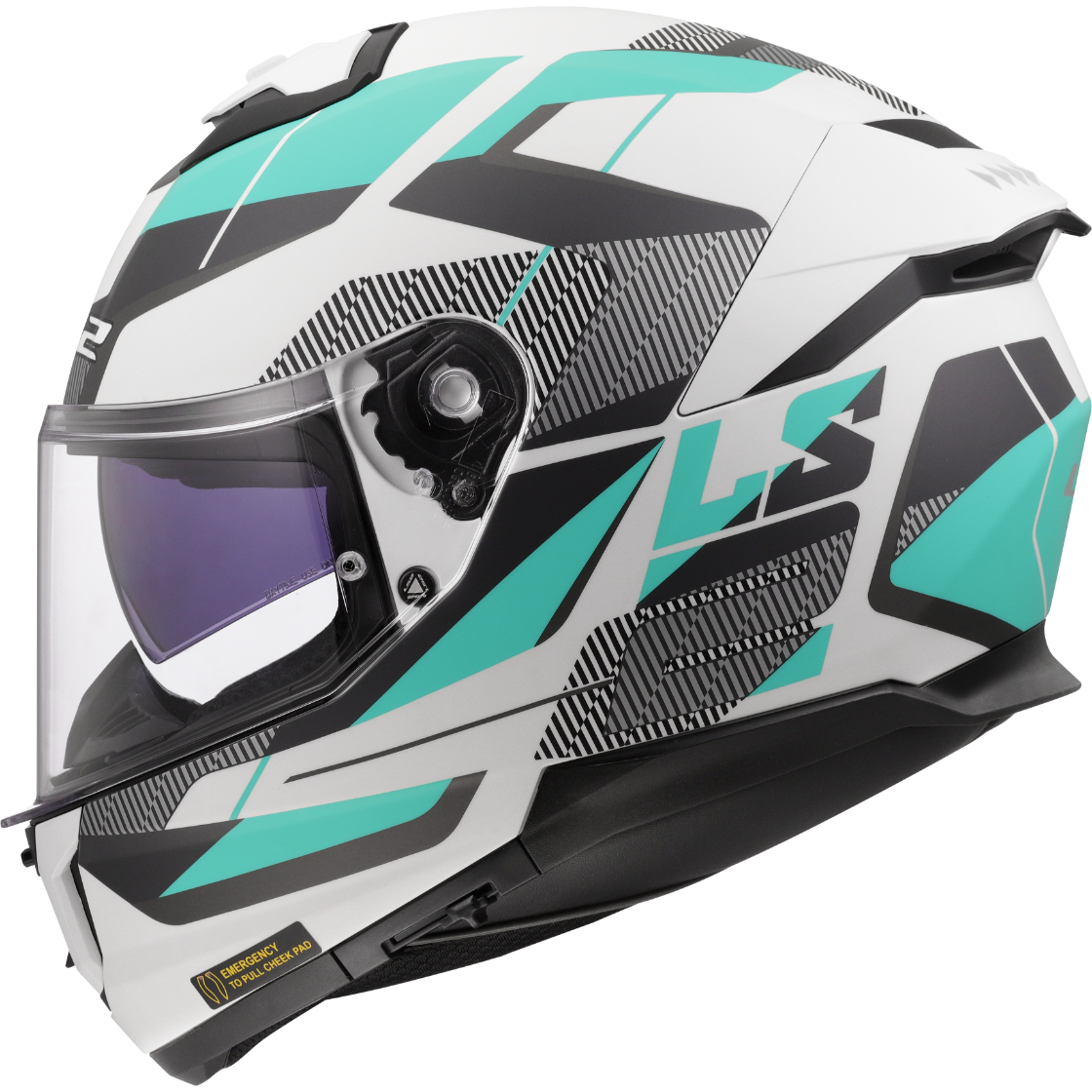 KASK LS2 FF808 STREAM II ROAD M. CYAN GREY-06