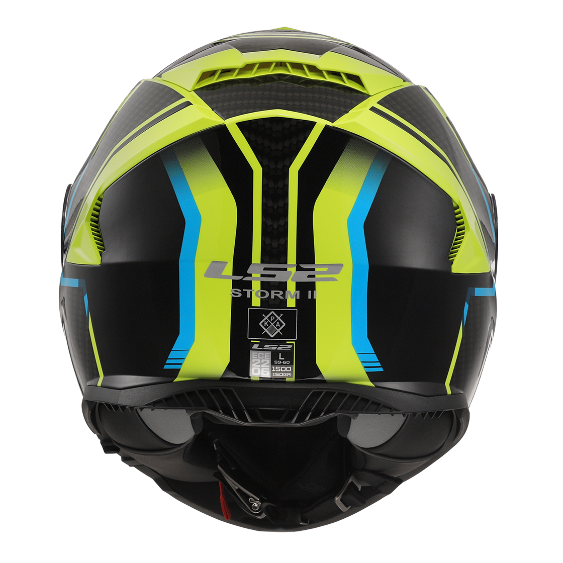 KASK LS2 FF800 STORM II TRACKER BL. H-V YEL-06