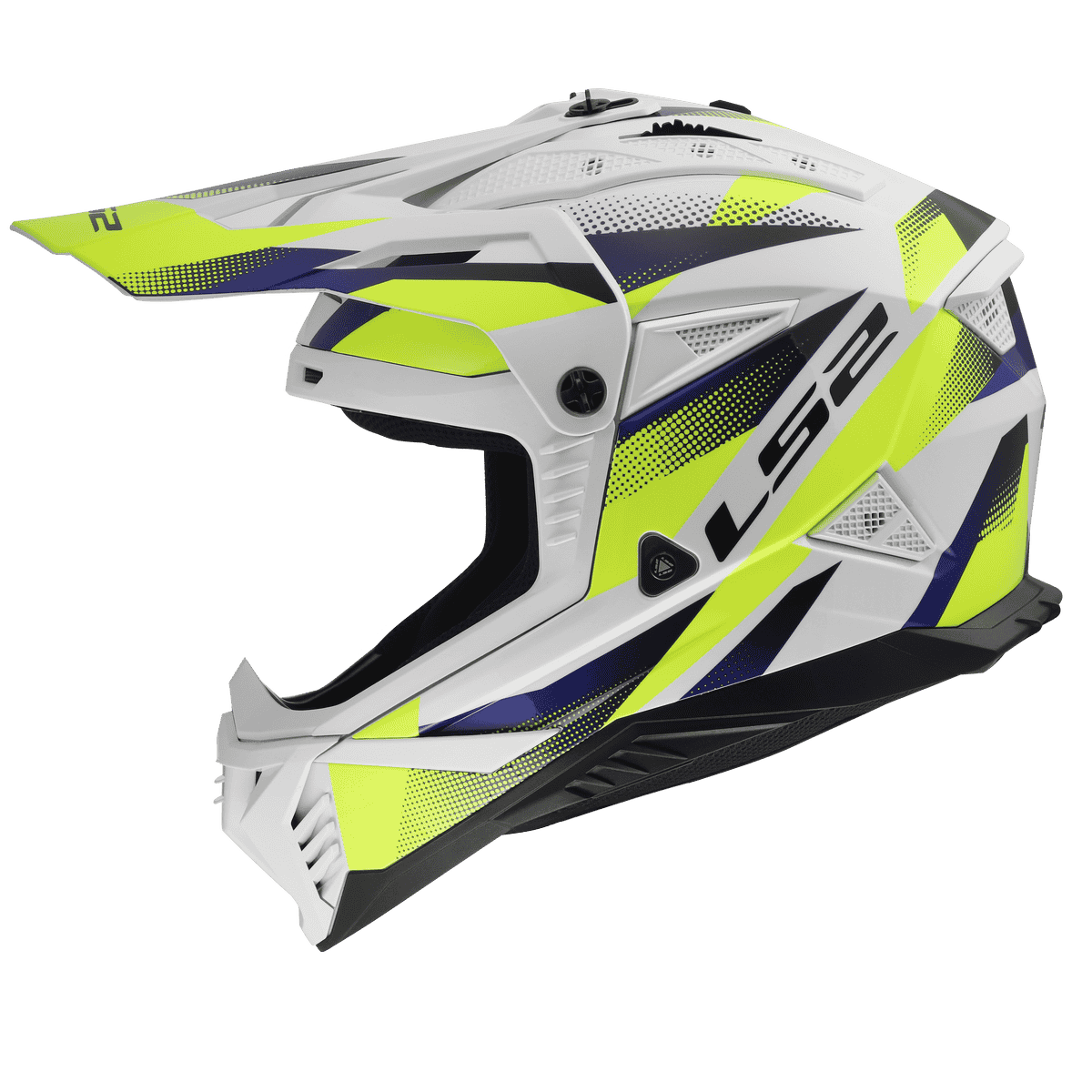 KASK LS2 MX708 FAST II FORT WHITE H-V YELLOW L