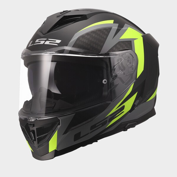 KASK LS2 FF818 STORM III DYNAMO BL.H-V YELLOW S