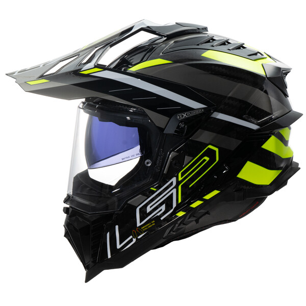 KASK LS2 MX701 EXPLORER C EDGE BLACK H-V YELLOW