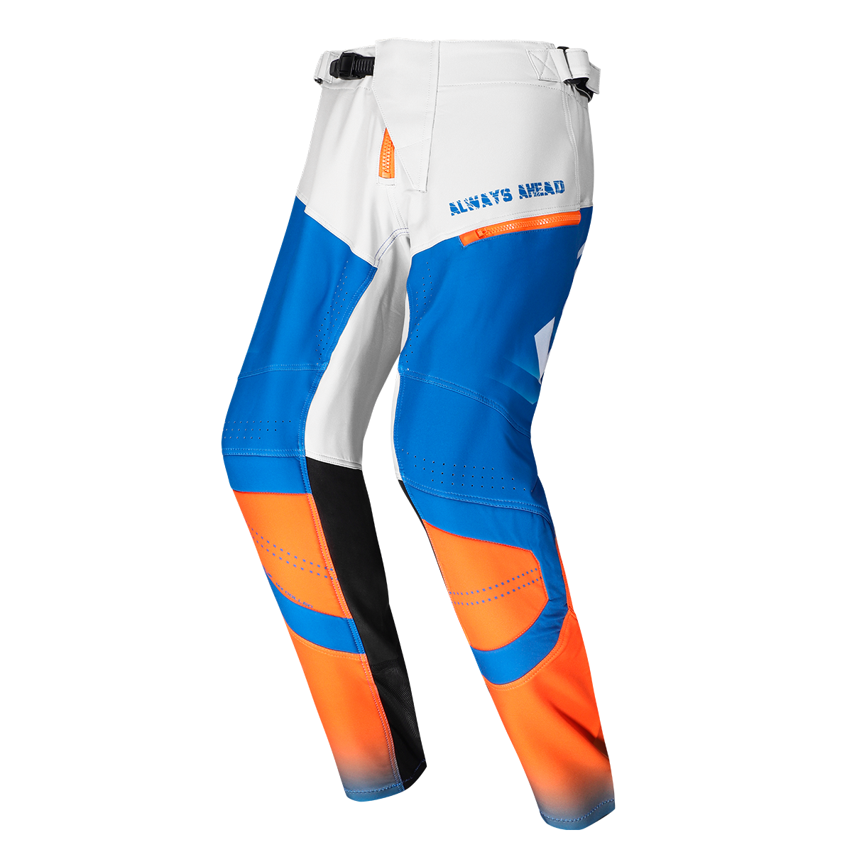 SPODNIE LS2 GRAVEL ORANGE BLUE GREY