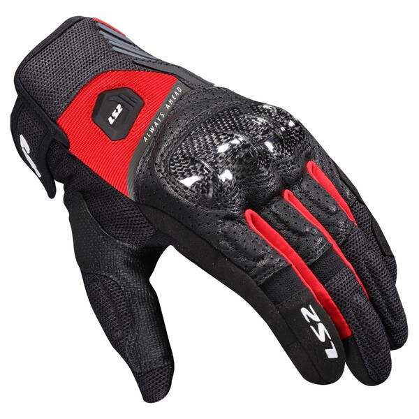 RĘKAWICE LS2 ATOM MAN BLACK RED S