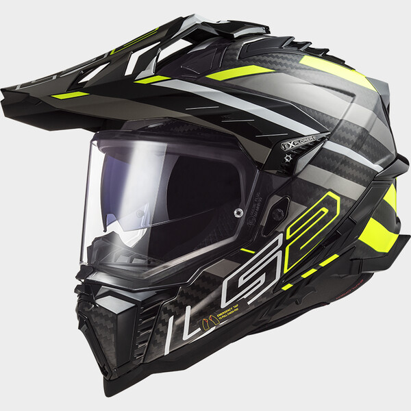 KASK LS2 MX701 EXPLORER C EDGE BLACK H-V YELLOW
