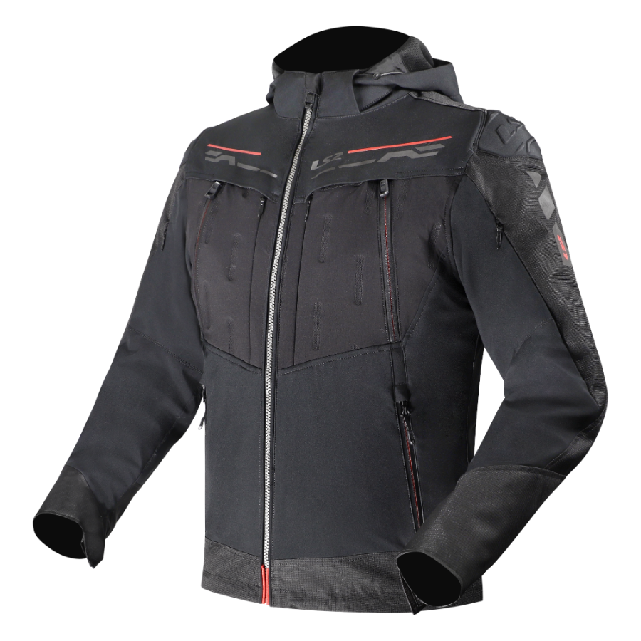 KURTKA LS2 ZIRCONIUM EVO MAN BLACK RED M