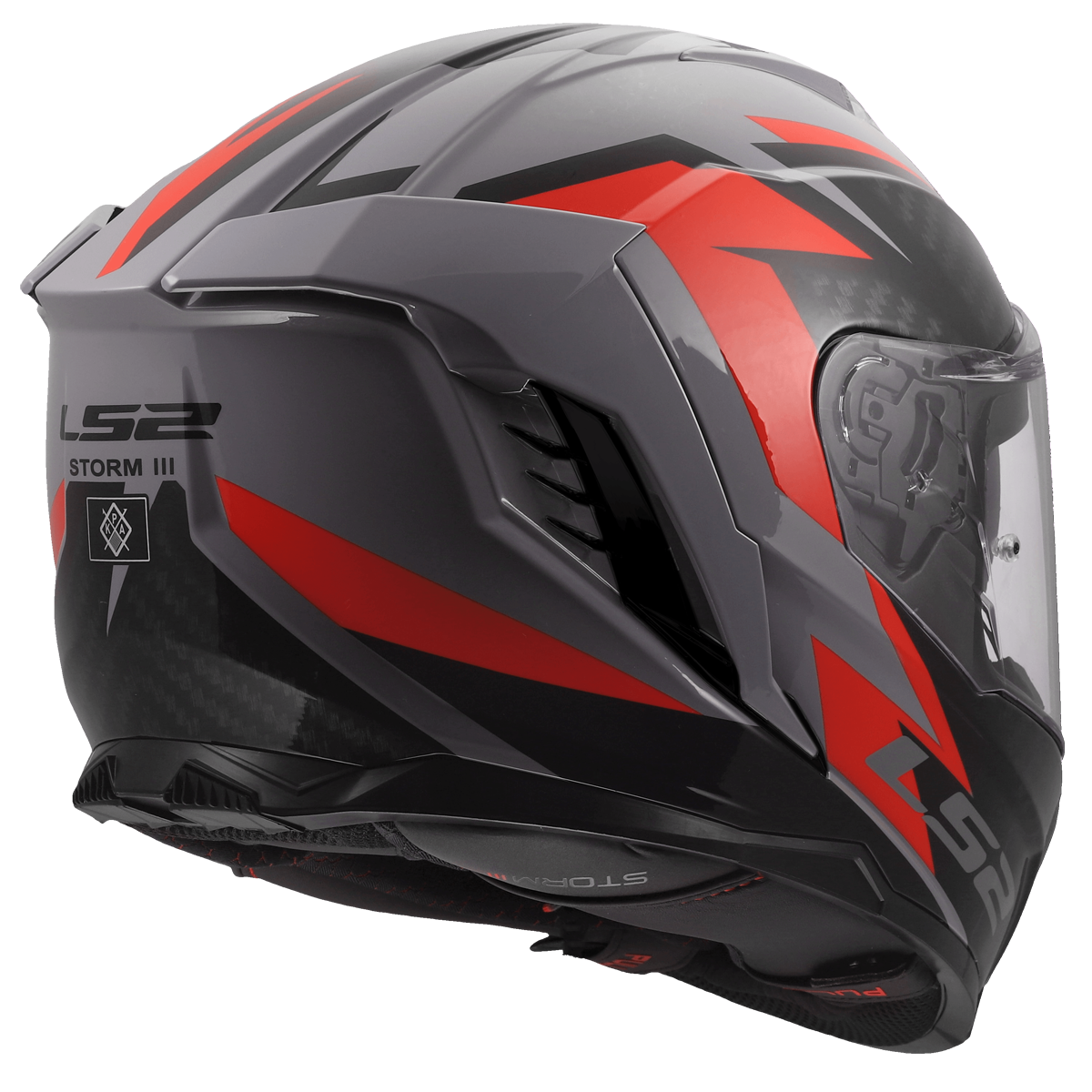 KASK LS2 FF818 STORM III DYNAMO GREY RED XS