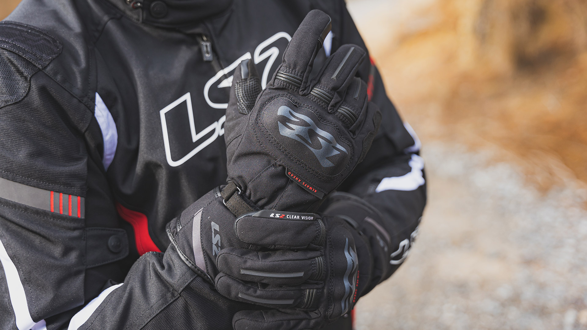 RĘKAWICE LS2 SNOW MAN BLACK L