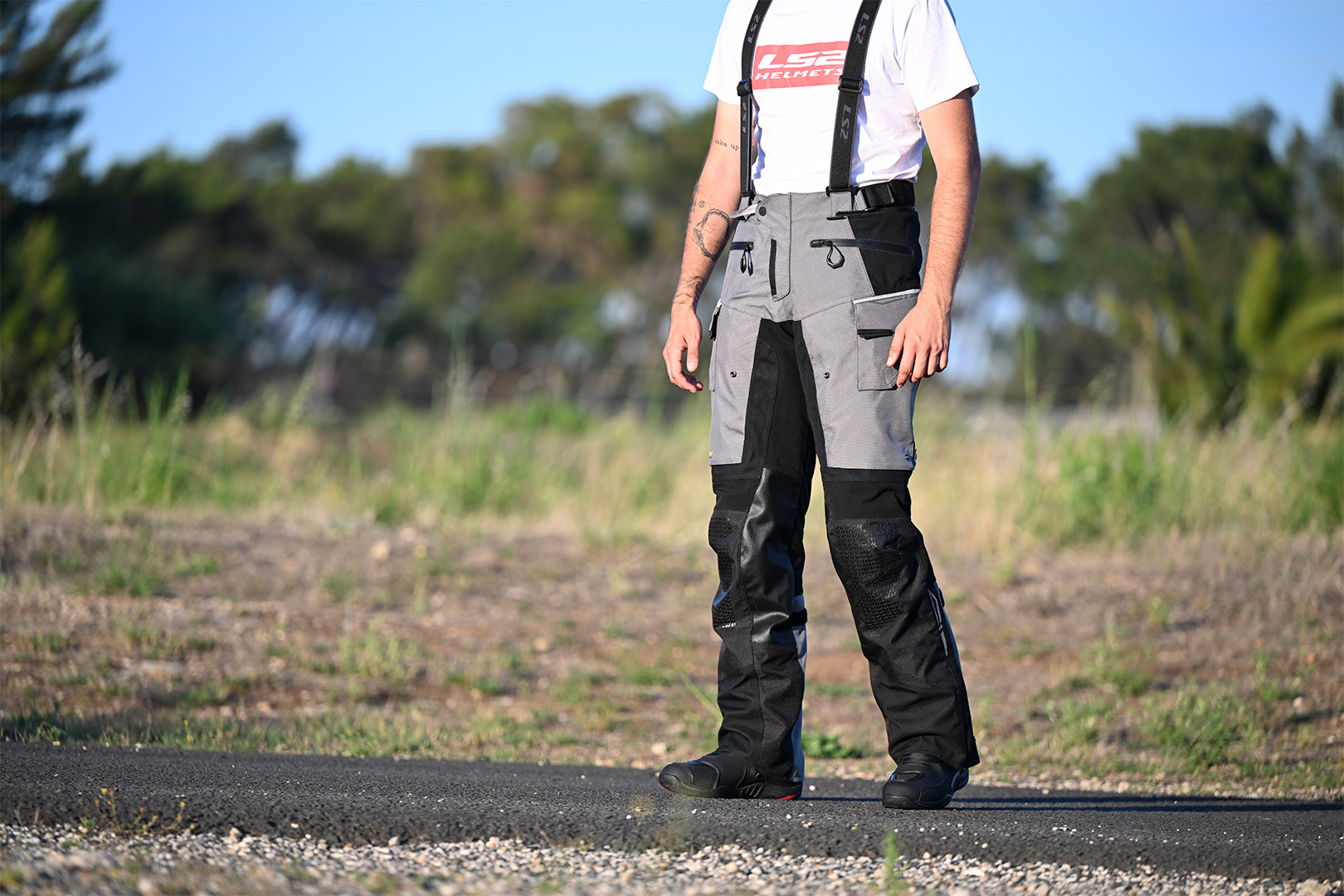 SPODNIE LS2 APOLLO MAN BLACK DARK GREY