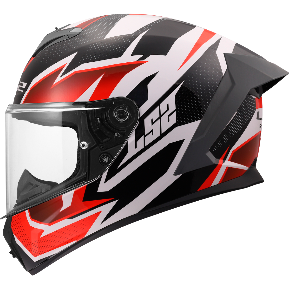 KASK LS2 FF820 RAPID III XTREM WHITE BLACK RED M
