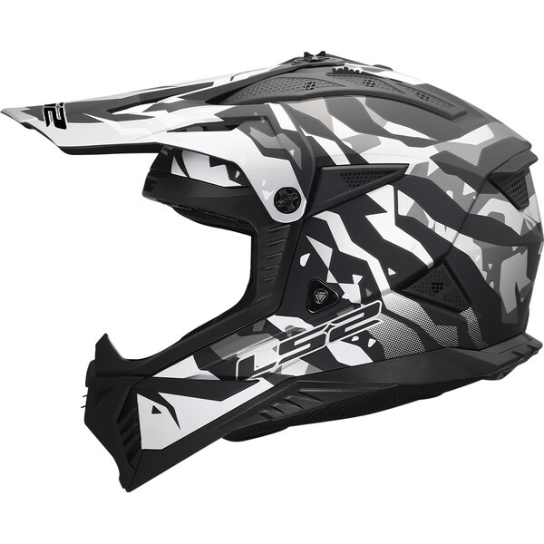 KASK LS2 MX708 FAST II GROTESK BLACK GREY