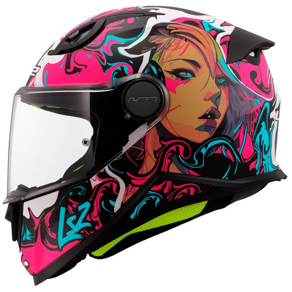 KASK LS2 FF812 KID CYBERG MATT PURPLE CYAN