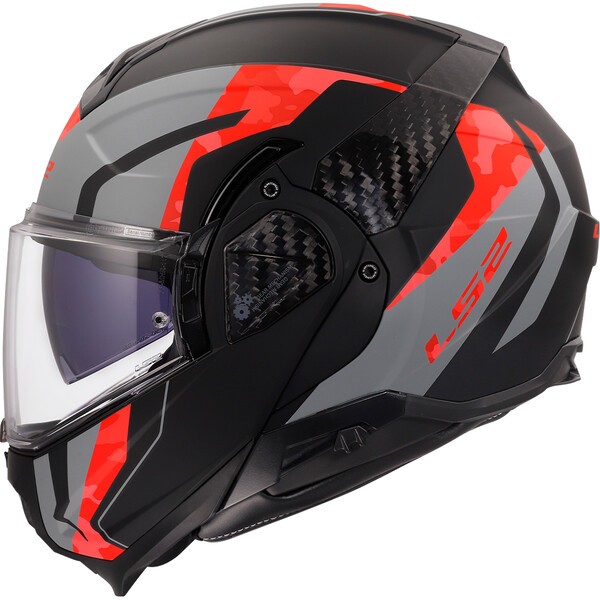 KASK LS2 FF910 ADVANT II GLIDE BLACK GREY RED S