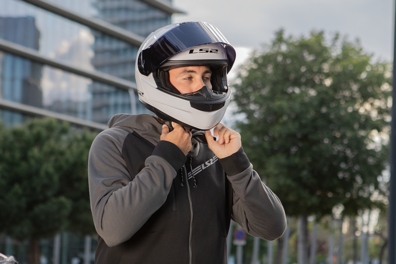 KURTKA LS2 THROTTLE MAN JACKET BLACK DARK GREY
