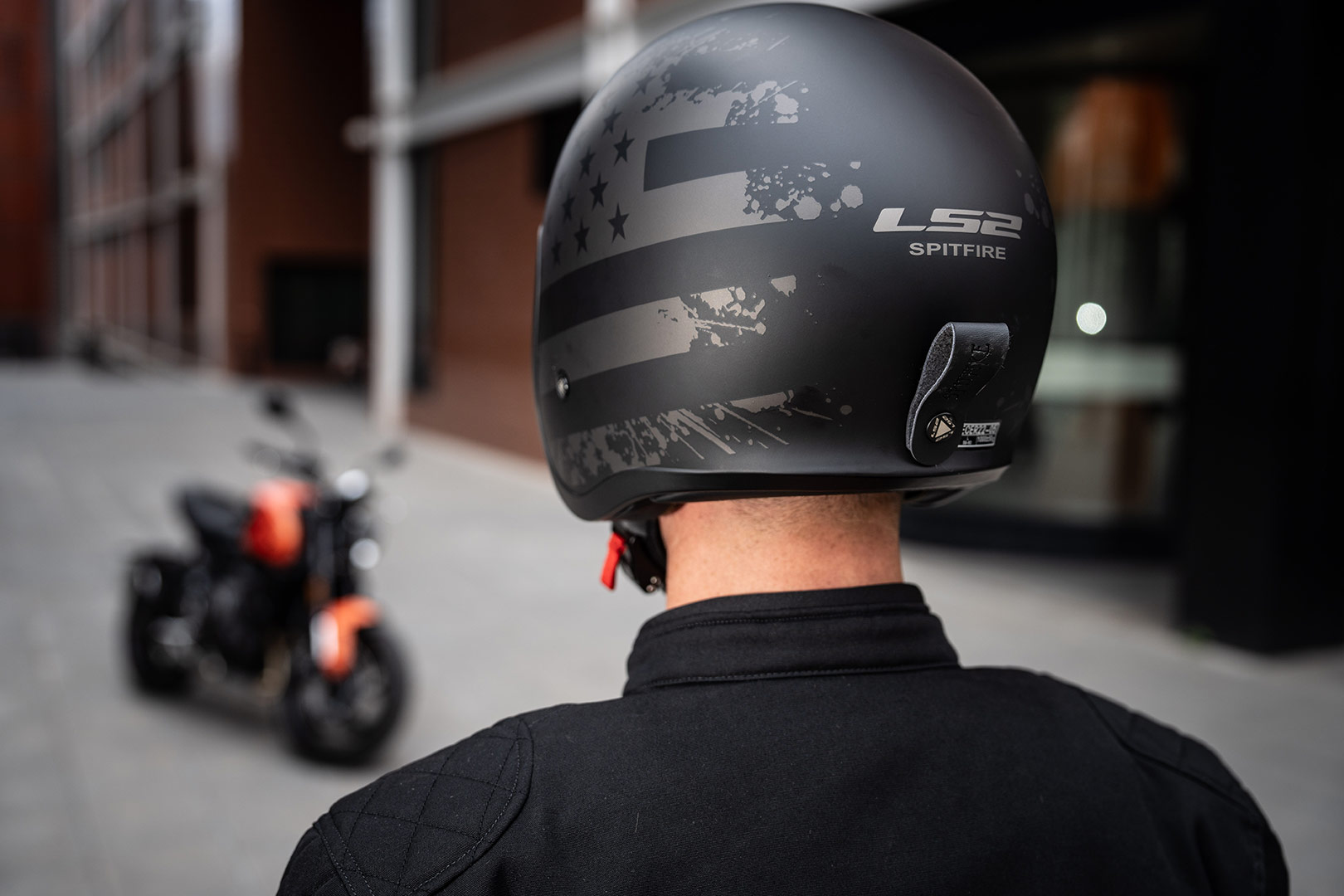 KASK LS2 OF599 SPITFIRE II WILLY BLACK GREY