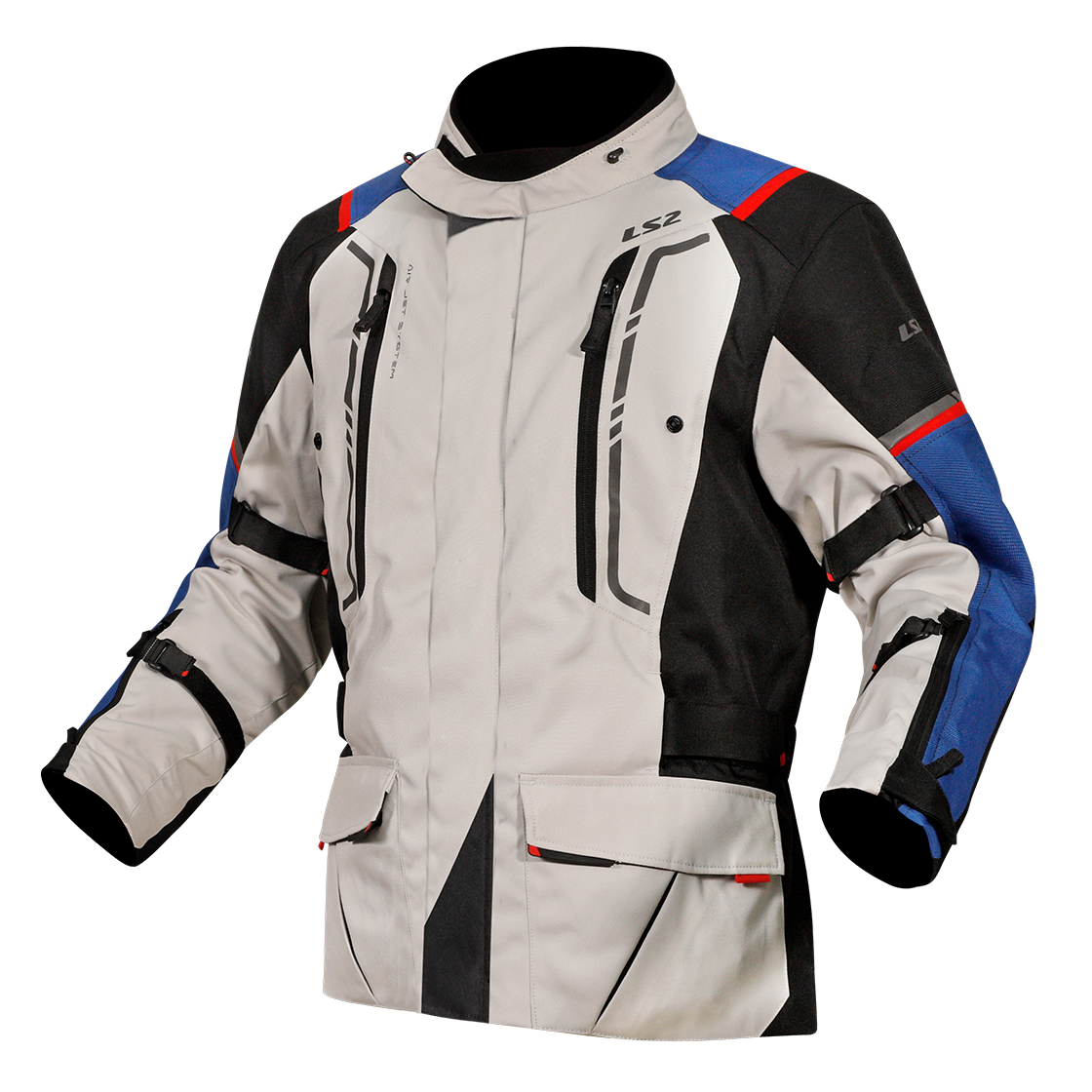 KURTKA LS2 NARVIK MAN BLUE BLACK GREY RED