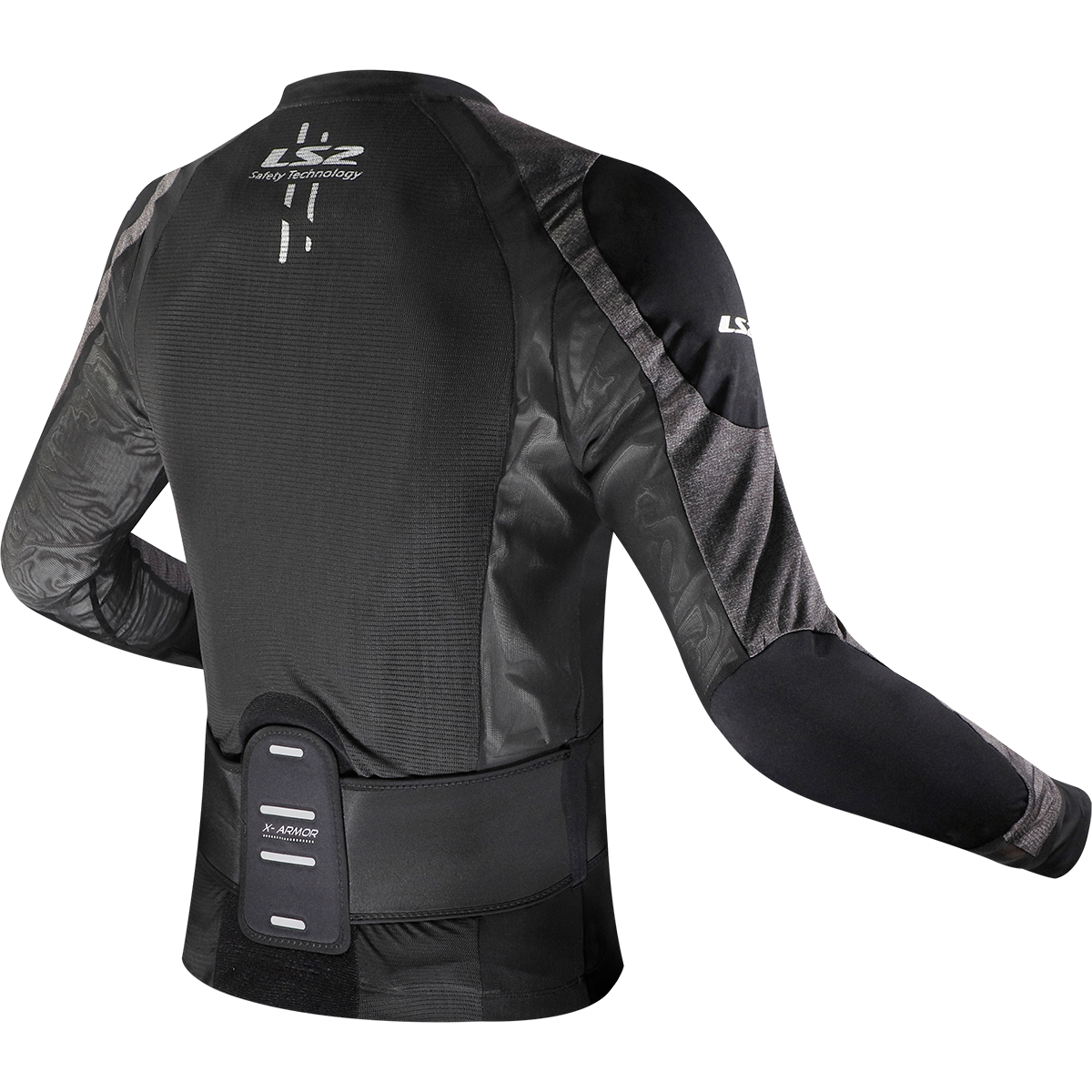 BLUZA LS2 X-ARMOR MAN BLACK SILVER