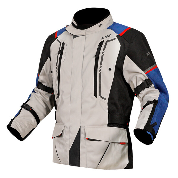 KURTKA LS2 NARVIK MAN BLUE BLACK GREY RED